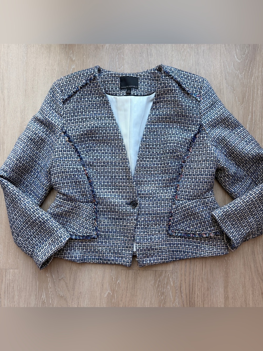 Banana Republic tweed style blazer jacket